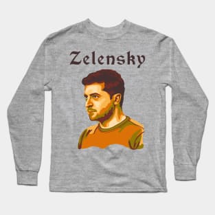 Volodymyr Zelensky Portrait Long Sleeve T-Shirt